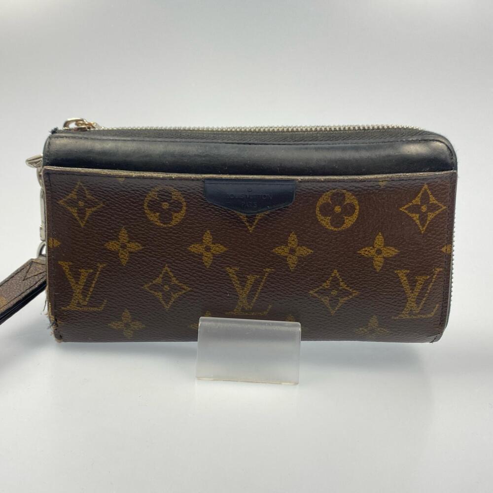 Louis Vuitton Dragonne Zipper Wallet Round Zippy Long Black
